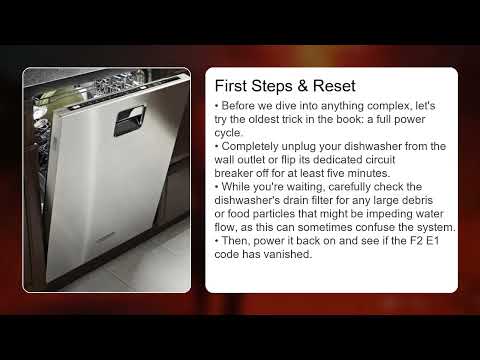 KitchenAid Dishwasher Error Code F2 E1 – What It Means & How to Fix