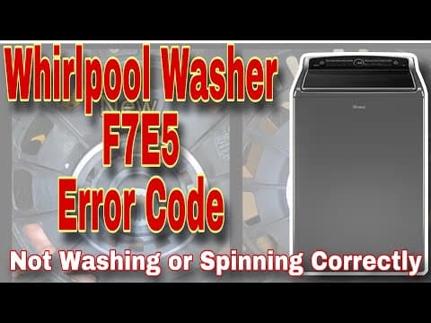 How to Fix Whirlpool Cabrio Washer F7E5 Error Code | Not Washing or Spinning | Model #WTW8500DC5
