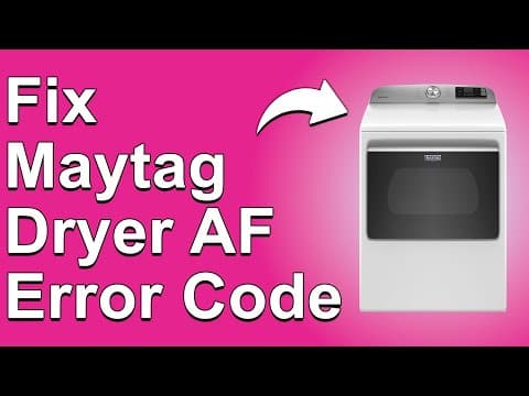 How To Fix Maytag Dryer AF Error Code (Simple Solutions To Get Rid Of Error AF - Instant Fix!)