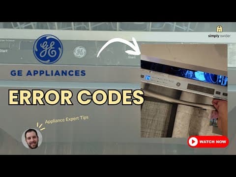 GE Dishwasher Error Codes FTD, C1, C2? 7 Solutions (70% Success!