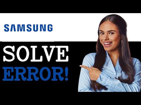 How To Fix Samsung Range C-F0 Error Code Internal Communication Error (2025)