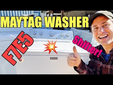 EASY! Why This Maytag Washer Isn’t Shifting Properly | F7E5 Shift Actuator Error Code | MVWC565FW2
