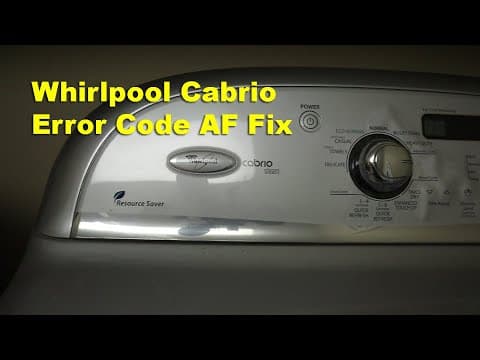 Whirlpool Dryer AF Error Code Fix