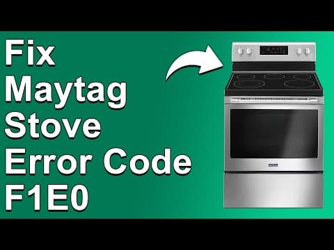 Maytag Stove Error Code F1E0 (Permanently Pressed Keys - Common Causes, And Ways To Solve The Error)