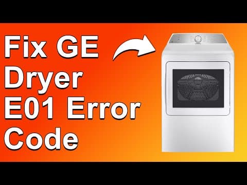 GE Dryer E01 Error Code (Issue With Thermistor Sensor - Why It Happens? Complete Guide To Fix It!)