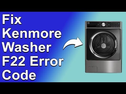 Kenmore Washer F22 Error Code (Understand Why It Happens And Know The Solution To The Error)