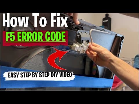 Washer F5 Error Code DIY Repair - Step By Step