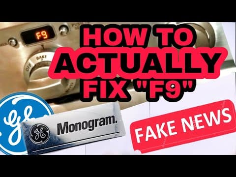 F9 ERROR Ge Monogram OVEN..THE ONLY FIX ONLINE is HERE!!! THE INTERNET IS WRONG!!!