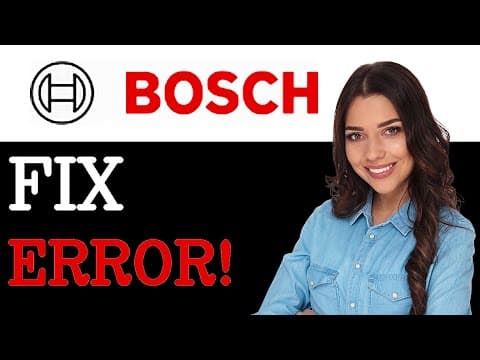 How To Fix Bosch Dryer E63 Error Code   Meaning (2025)