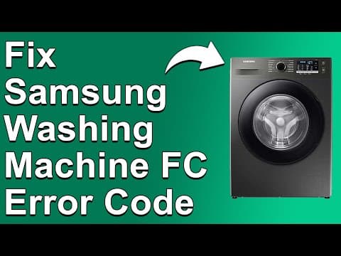 Samsung Washing Machine FC Error Code (Drying Function Problem - Why It Happens And How To Fix It)