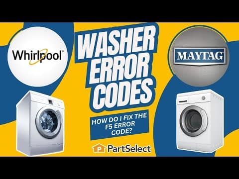 Quickly Fix the Maytag and Whirlpool Washer F5 Error Code!