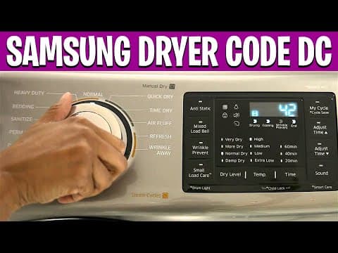 DC Code on Samsung Dryer Fix | Samsung Dryer DC Error Code Reset & Door Switch Solution