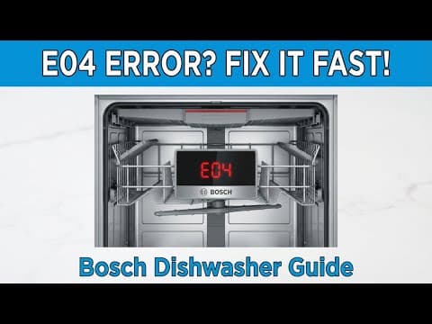 Bosch Dishwasher E04 Error – Quick Fix Guide! (2026)
