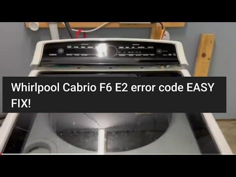 Whirlpool Cabrio F6 E2 Error Code? Clean the Board – EASY FIX That Works!