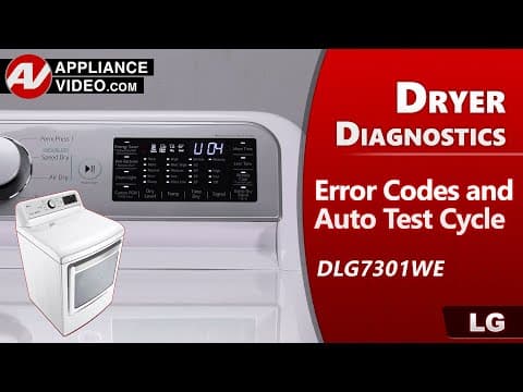 LG Dryer - Diagnostic Mode,  Error Codes, Troubleshooting & Auto Test Cycle by Factory Technician