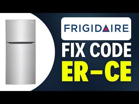 How To Fix Frigidaire Fridge Code ER-CE