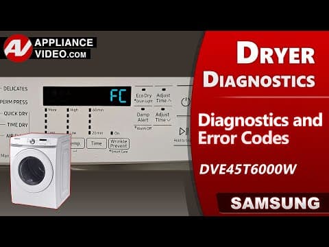 Samsung Dryer - Diagnostic Mode, Error Fault Codes, Troubleshooting by Factory Technician