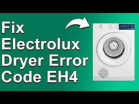 Electrolux Dryer Error Code EH4 (Voltage Issue - What Causes It And Simple Solution To Fix It)