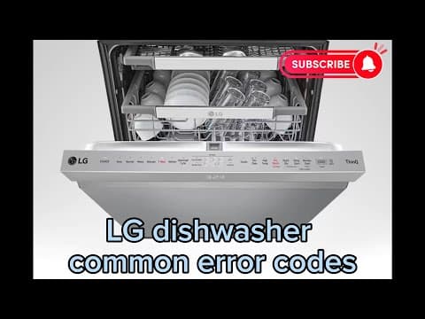 LG most common dishwasher Error / fault / failure / fehler codes.