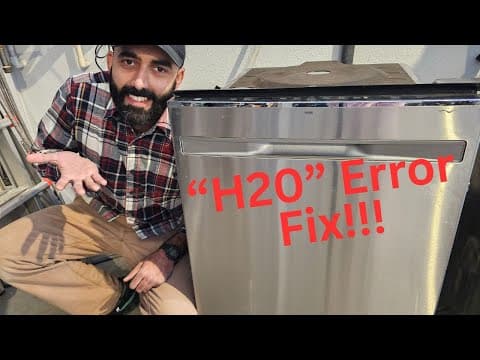 Fixing "H20" Error On A GE Dishwasher!