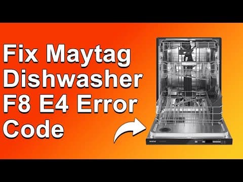 How To Fix Maytag Dishwasher F8E4 Error Code - Meaning, Causes, & Solutions (Prompt Troubleshoot!)