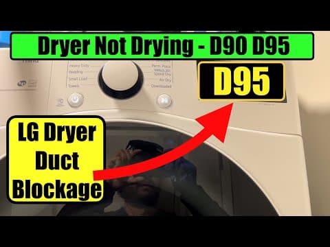 How To Repair LG Dryer D80 D85 D90 D95. Dryer not drying vent blockage