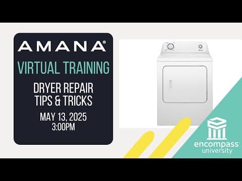 AMANA Dryer Repair Tips & Tricks - What To Look For When Repairing