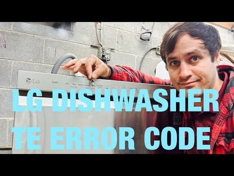 LG dishwasher throwing a TE error code. Mouse got in and chewed the harness. ACJ4110101