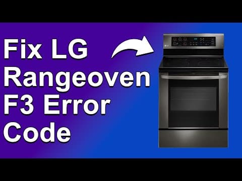 LG Range Oven F3 Error Code (Meaning Behind The Error, What Causes It, And Best Solutions To Fix It)