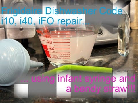 Frigidaire Dishwasher Repair i20, i40, iFO codes - EASY- Cheap - Success!