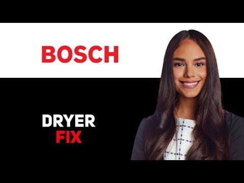How To Fix The Bosch Dryer Error Code E03 - Meaning, Causes, & Solutions (2025)