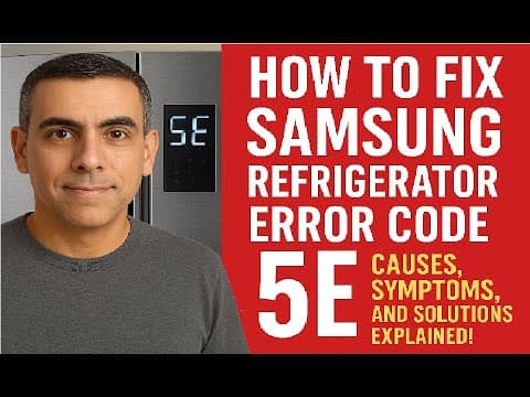 Samsung Refrigerator 5E Error Code Fix | Defrost Sensor Repair Guide