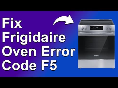 Frigidaire Oven Error Code F5 (Find Out The Causes Of Error F5, And How To Fix The Error)