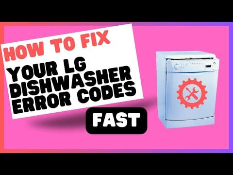 Full list of LG dishwasher Error Codes and How To Fix!