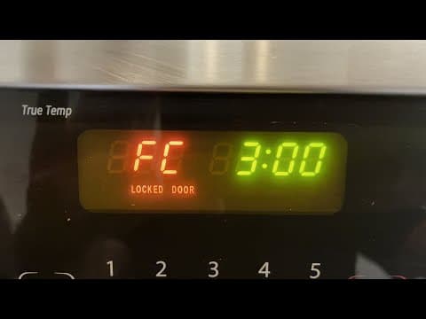 FC Error Code Locked Door on GE Range