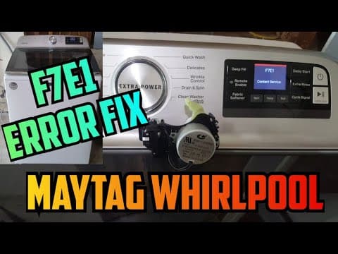 F7E1 Error Fix – Maytag/Whirlpool Washer Won’t Spin? (Easy DIY Repair!)