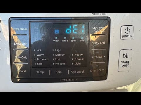 Samsung washer DE1 Error code easy fix