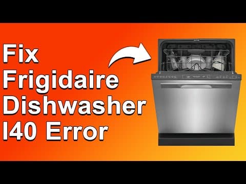 How To Fix Frigidaire Dishwasher I40 Error (Easy Troubleshoot! - How You Can Get Rid Of Error I40)