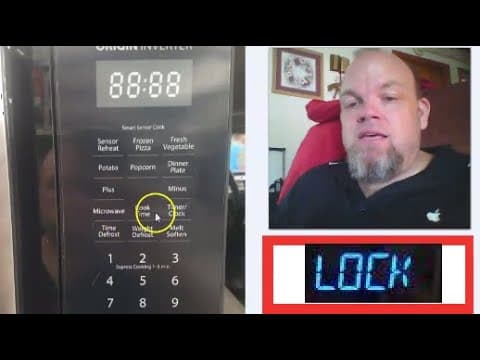 How to Lock or Unlock ANY Microwave Oven (Remove Take Off Child Safety LOC Icon Light Black White)