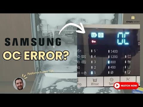 Fix Samsung Dishwasher OC Error? 5 Solutions (70% SUCCESS!)