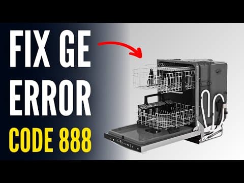 Fix GE Dishwasher Error Code 888 (EASY GUIDE)