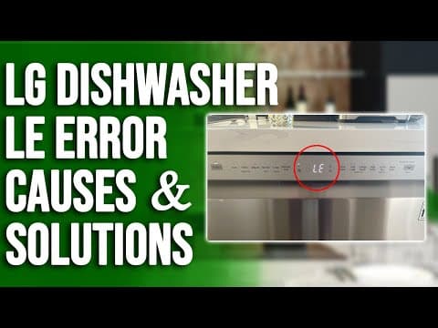 LG Dishwasher LE Error- Understanding, Troubleshooting, and Resolving (Resolve the Error)
