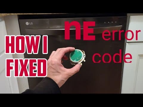 LG dishwasher NE error code