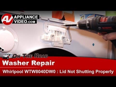 Whirlpool Washer Repair - F5/E2 Error Code - Lid Lock Assembly