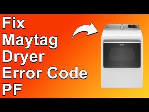 How To Fix Maytag Dryer Error Code PF (Power Failure Error - Why It Happens And The Solutions)