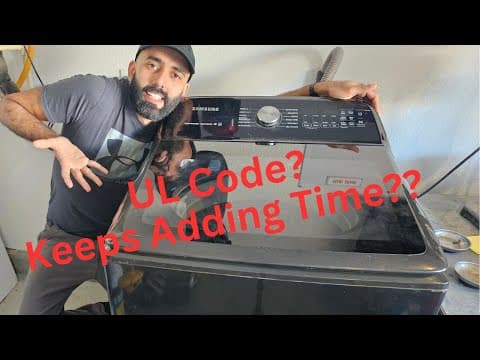 Fixing A Samsung Washer Displaying A UL/UR Error Code!