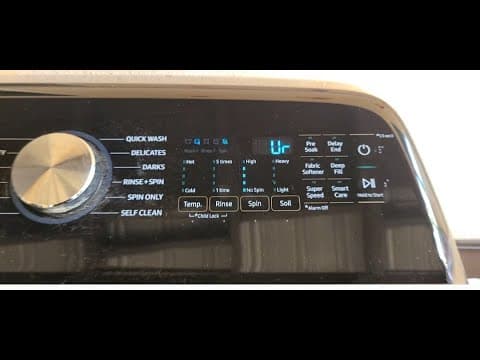 Samsung Washer error code Ur/Ub, easy fix