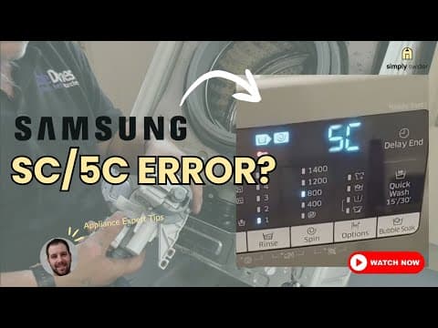 Samsung Washer SC/5C Error Code? 5 Fixes (90% Success Rate!)