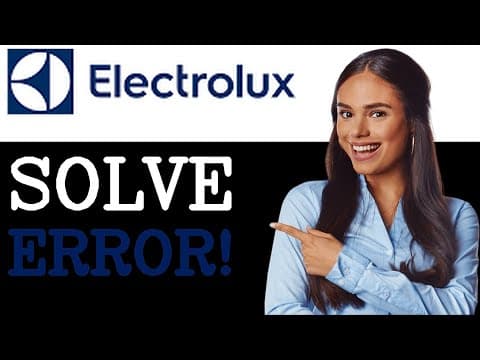 Electrolux Dryer Error Code Ea5 Problem With Main Control (2025)