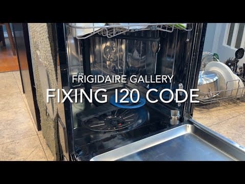 How to fix Frigidaire Gallery dishwasher i20 error code